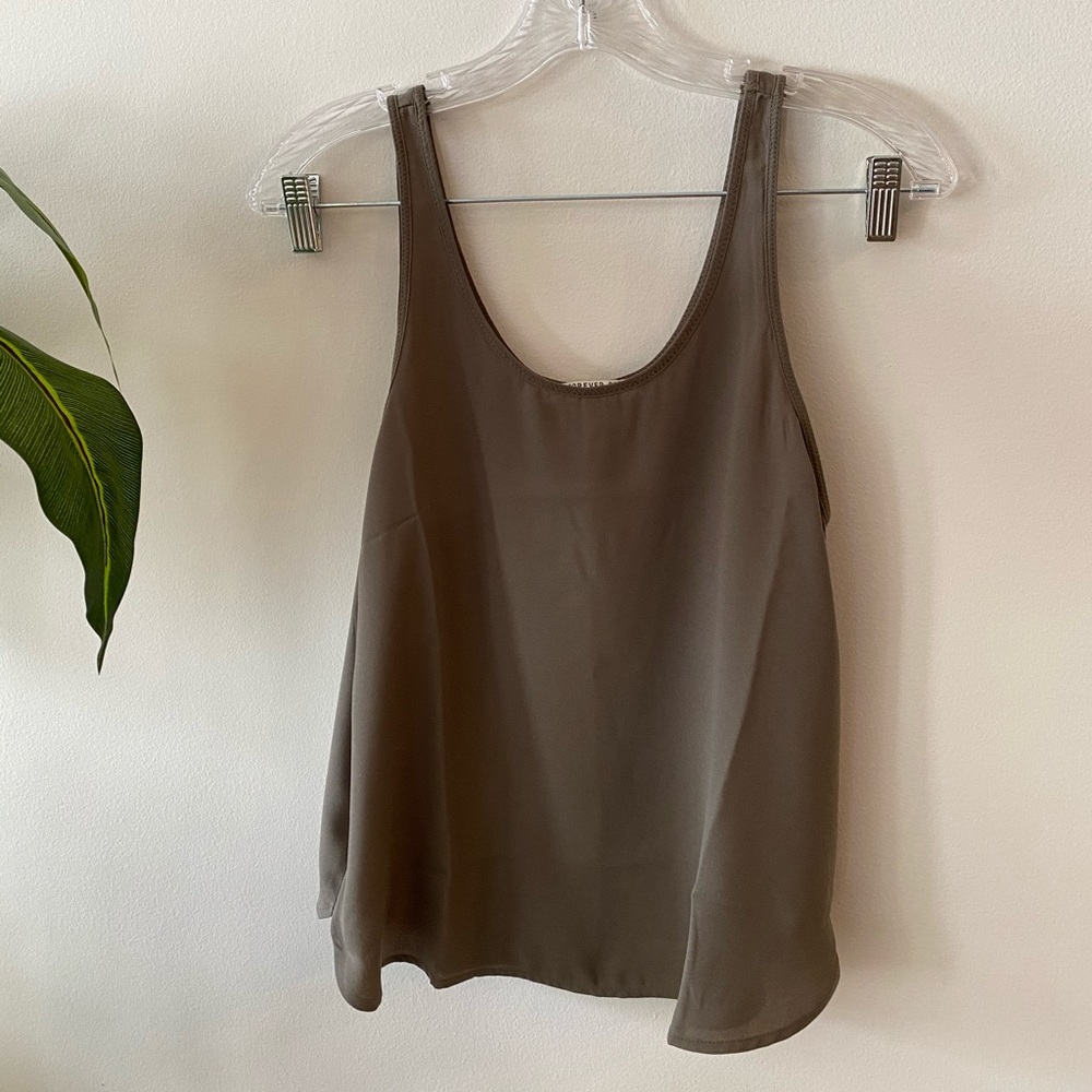 Olive green tank top